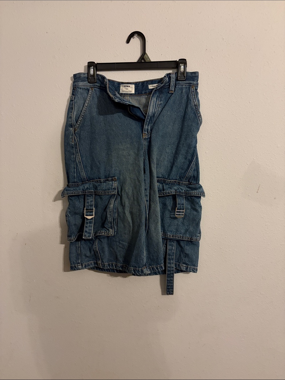 Cotton On Denim Cargo Shorts - Blue